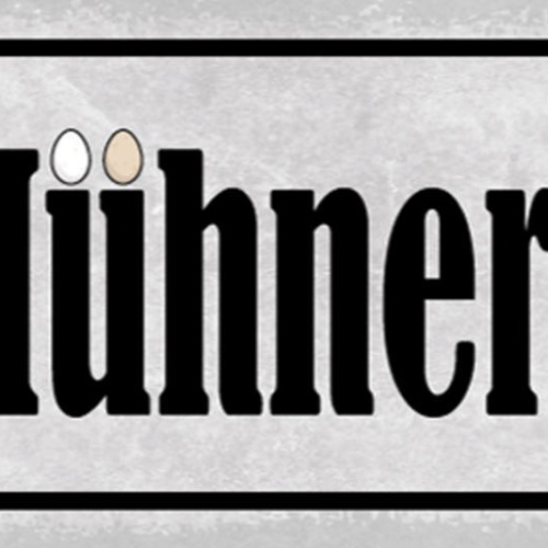Schild Hühner Stall Hendl Eier Ei Bauernhof Zucht Huhn 27x10 Blech od.Holz
