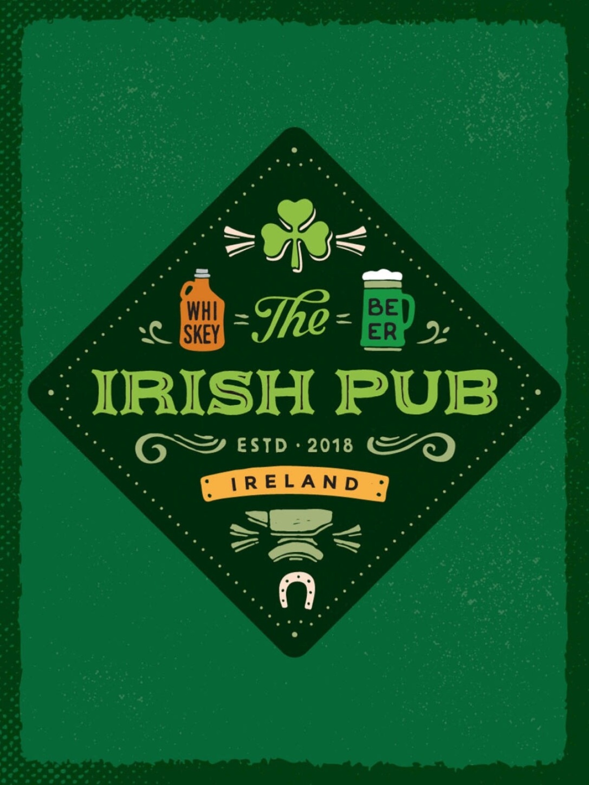 Schild Irish Pub Whiskey Ireland Beer Bier Alkohol 12x18 20x30 30x40 Blech/Holz