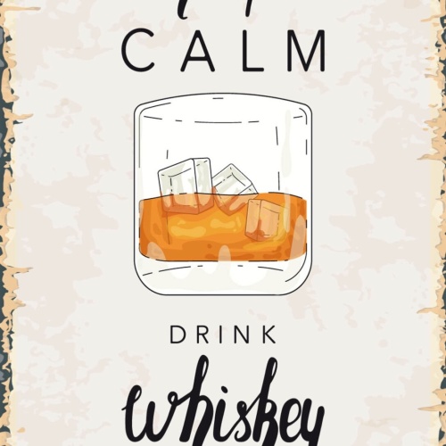 Schild Keep Calm Drink Whiskey Alkohol Whisky Ruhig 12x18 20x30 30x40 Blech/Holz
