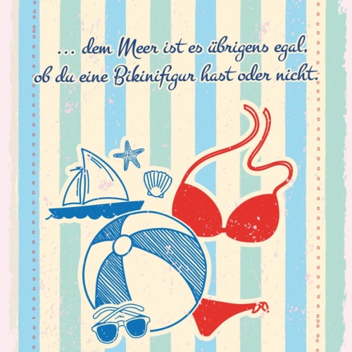 Schild Meer Ist Es Egal Ob Du Bikini Figur Hast 12x18 20x30 30x40 Blech/Holz