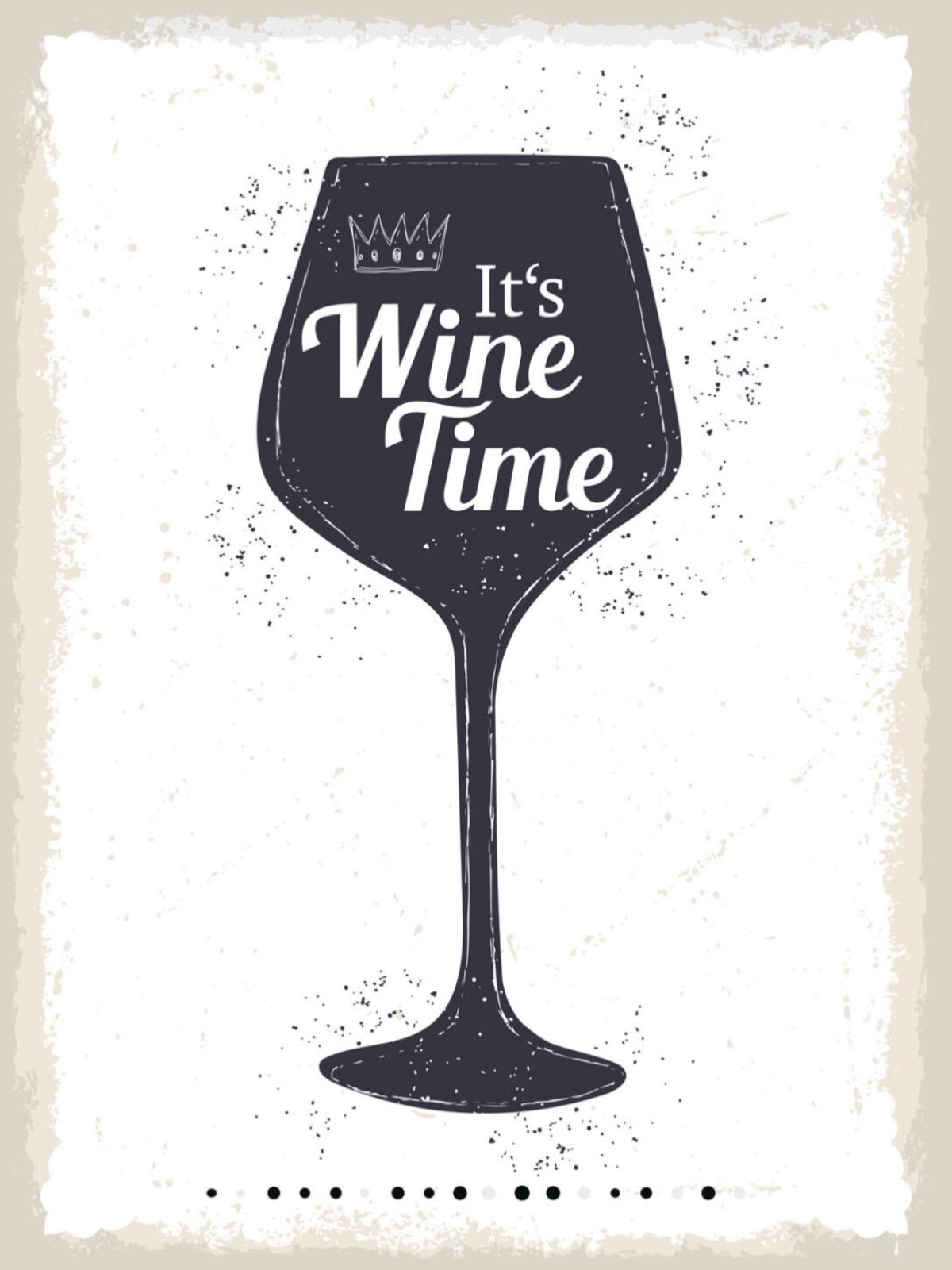 Schild It's Wine Time Wein Zeit Alkohol Glas 12x18 20x30 30x40 Blech/Holz