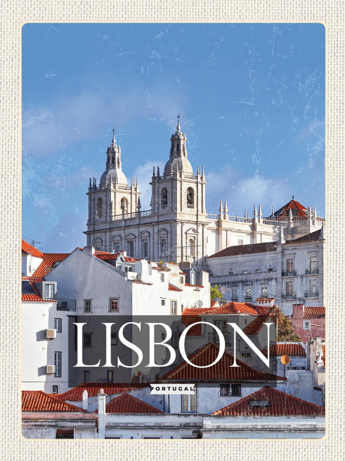 Schild Lisbon Lissabon Portugal São Vicente de Fora 12x18 20x30 30x40 Blech/Holz