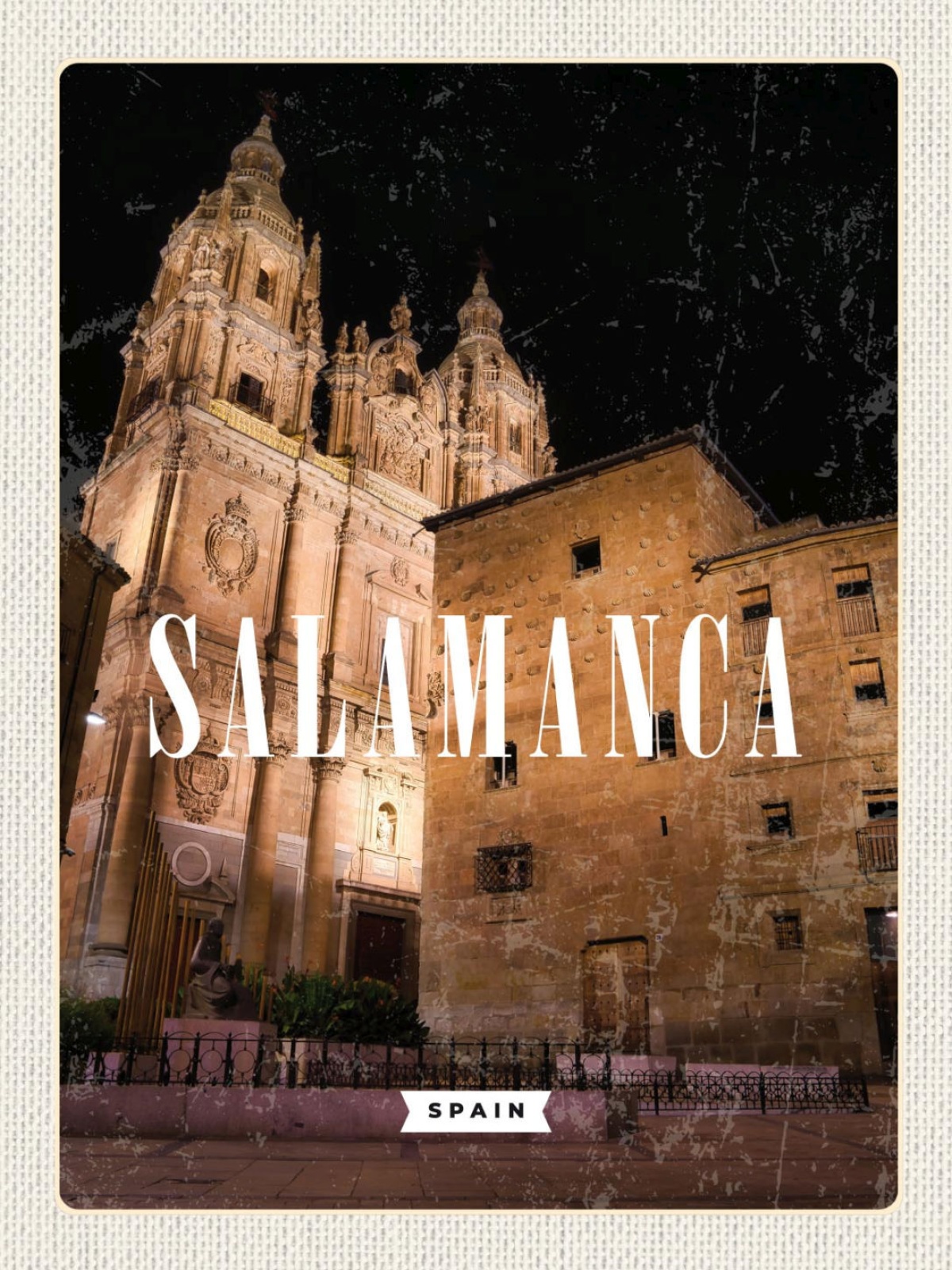 Schild Salamanca Spain Spanien Stadt La Clerecía 12x18 20x30 30x40 Blech/Holz