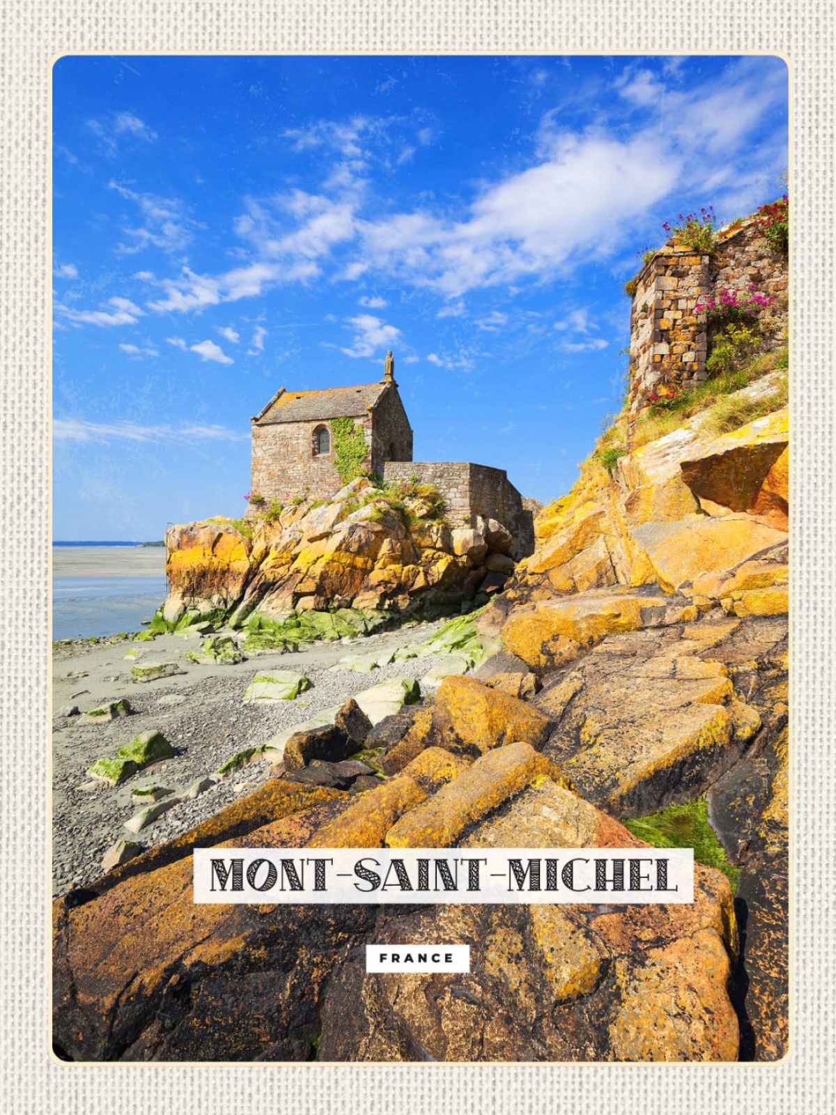 Schild Mont-Saint-Michel France Frankreich Insel 12x18 20x30 30x40 Blech/Holz