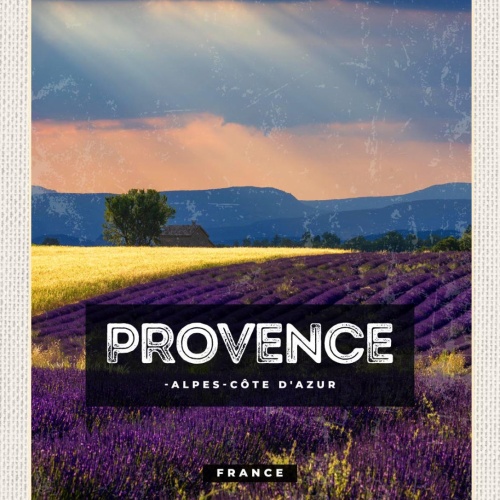 Schild Provence Alpes-Côte d'Azur France Frankreich 12x18 20x30 30x40 Blech/Holz