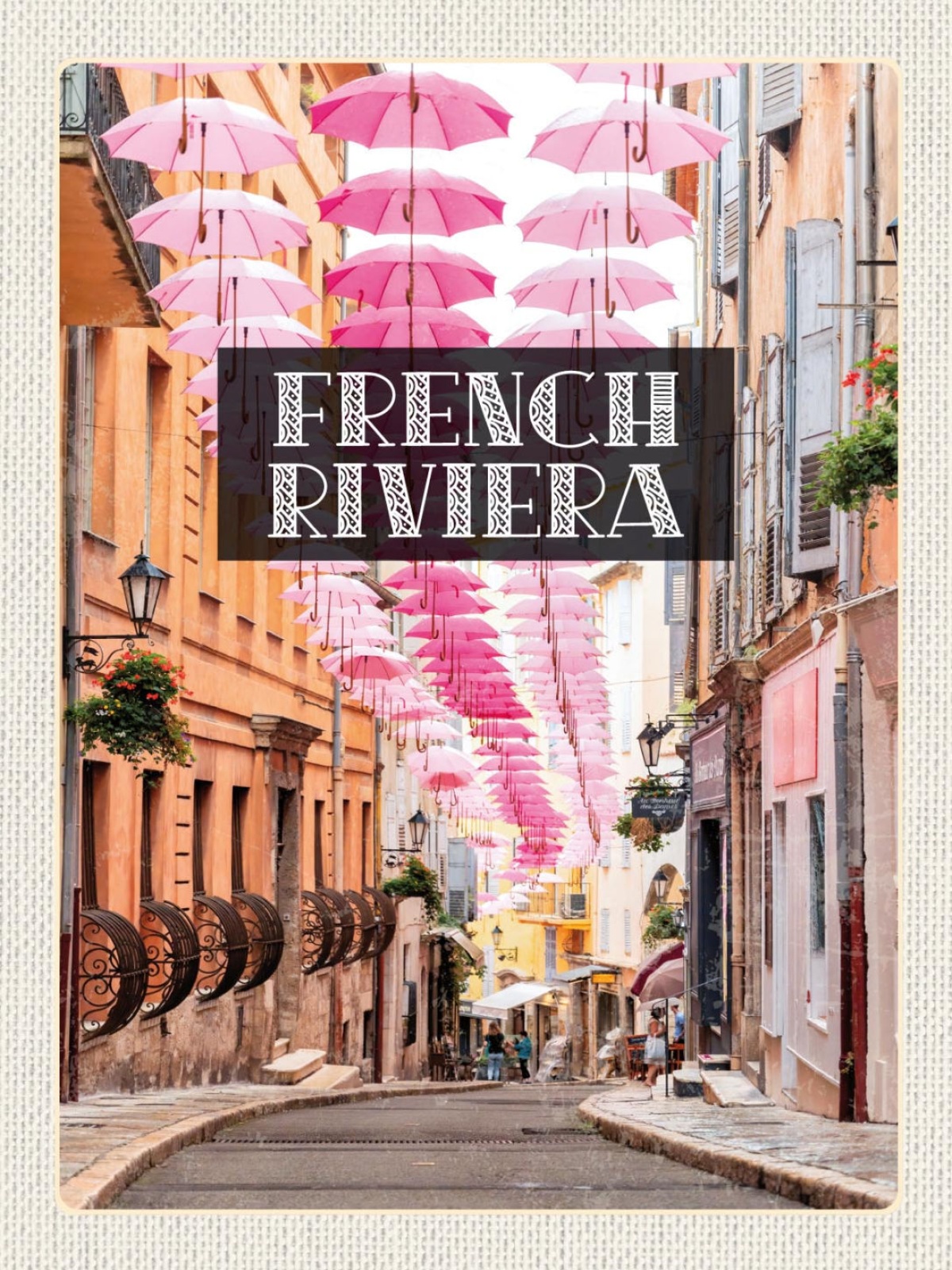 Schild French Rivera Côte d’Azur Frankreich Schirme 12x18 20x30 30x40 Blech/Holz