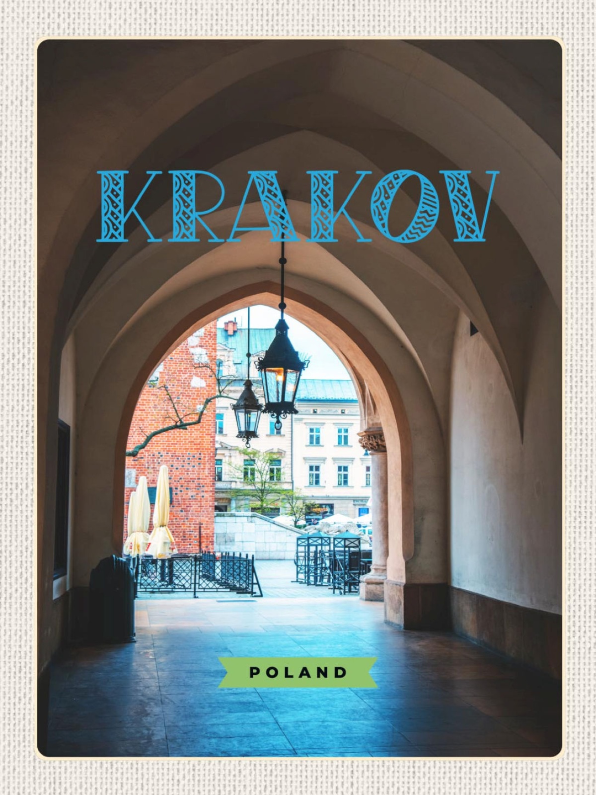 Schild Krakov Poland Krakau Polen Tuchhallen Stadt 12x18 20x30 30x40 Blech/Holz