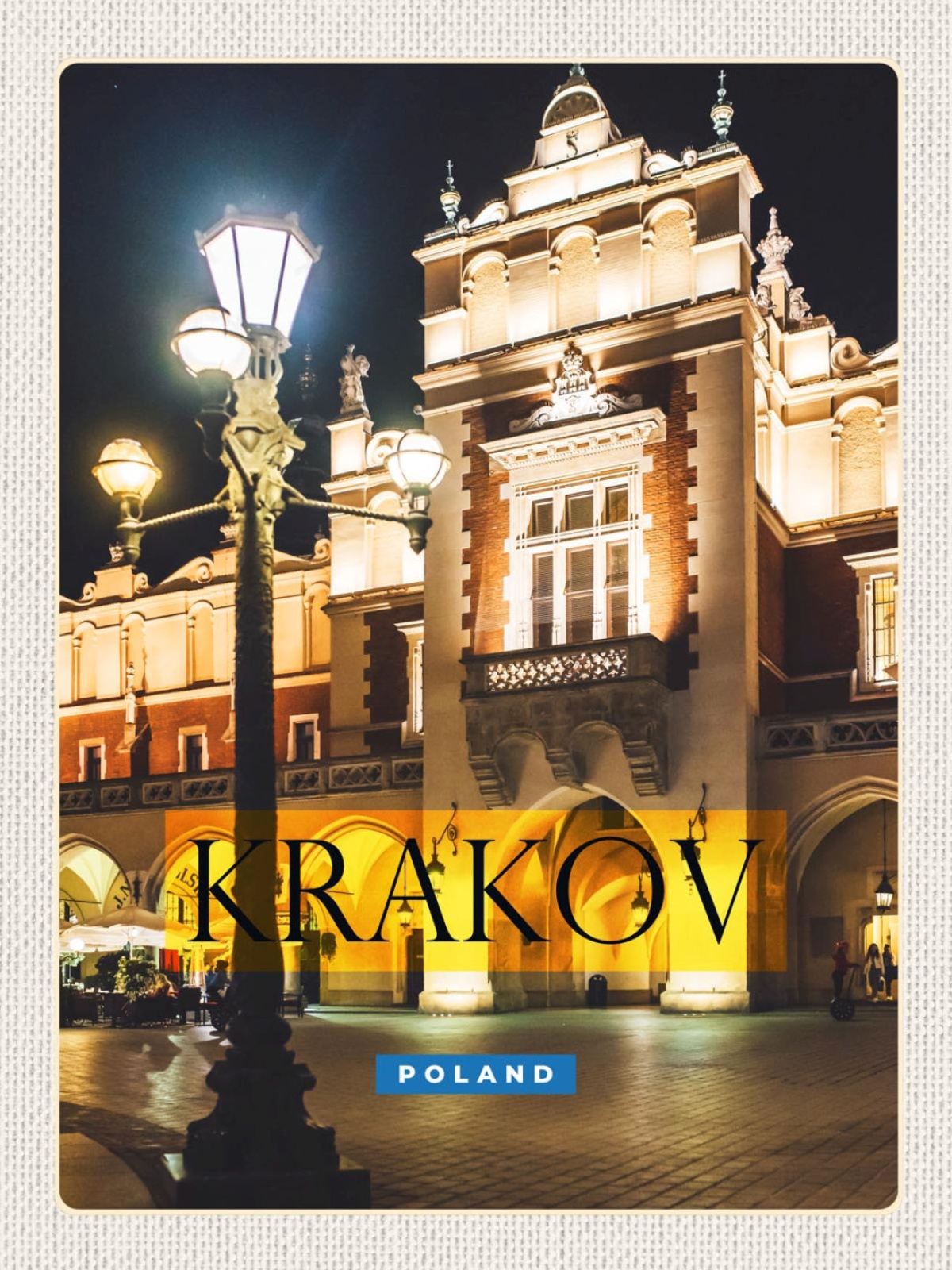 Schild Krakov Poland Krakau Polen Tuchhallen Stadt 12x18 20x30 30x40 Blech/Holz