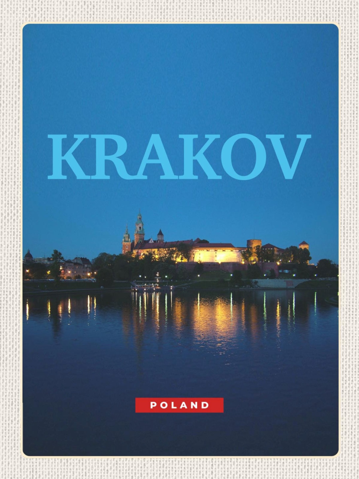 Schild Krakov Poland Krakau PL Wawel Burg Schloss 12x18 20x30 30x40 Blech/Holz