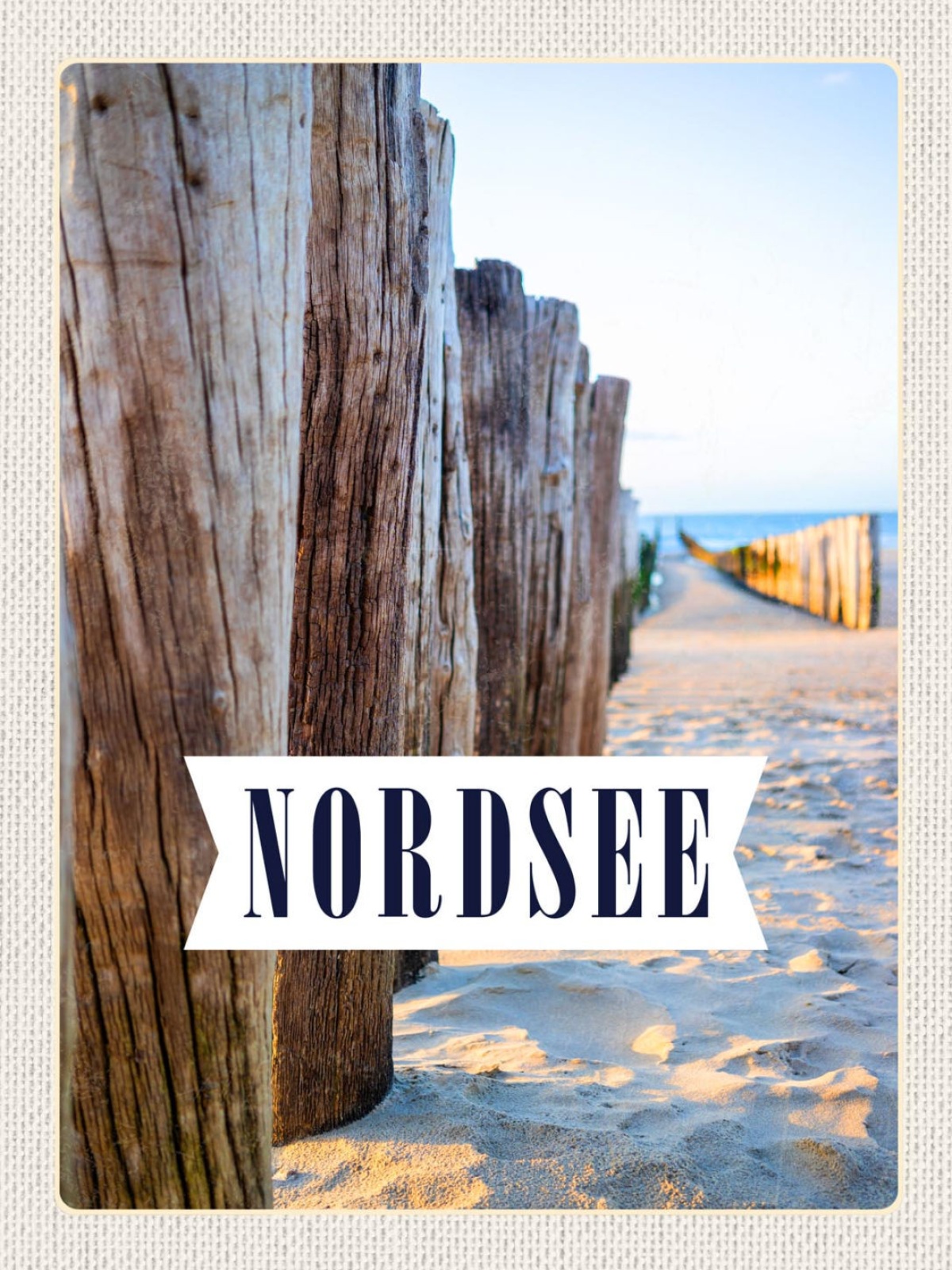 Schild Nordsee Küste Strand Pfosten Meer D EU 12x18 20x30 30x40 Blech/Holz