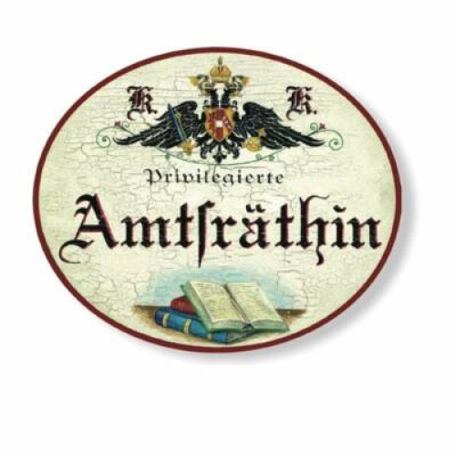 Kuk nostalgie holzschild privilegierte amtsräthin