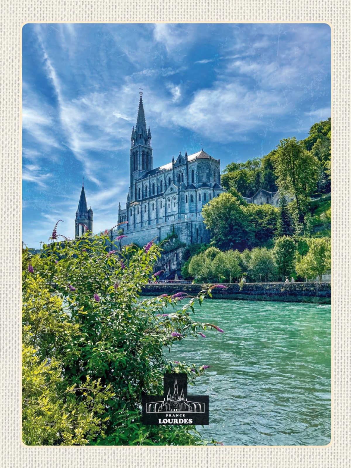 Schild Lourdes France Frankreich Basilica Maria 12x18 20x30 30x40 Blech/Holz