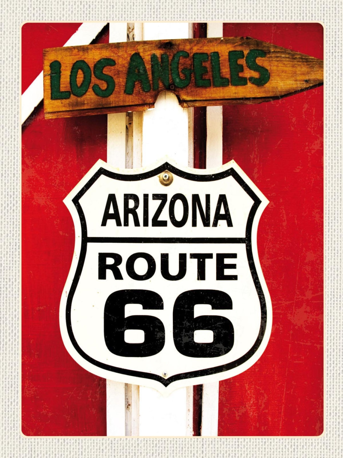 Schild Route 66 Wegweiser Los Angeles Highway USA 12x18 20x30 30x40 Blech/Holz
