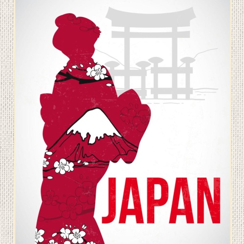 Schild Japan Geisha Marko Frau Torii Shinto Tor 12x18 20x30 30x40 Blech/Holz