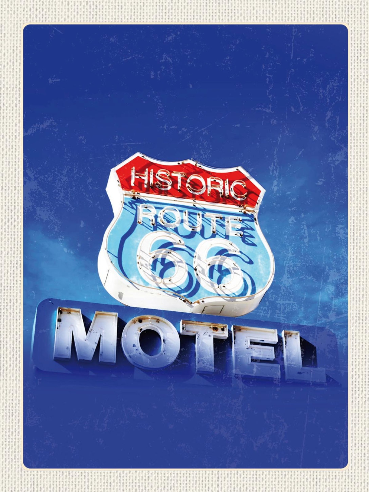 Schild Route 66 Motel Fernstraße Highway USA 12x18 20x30 30x40 Blech/Holz