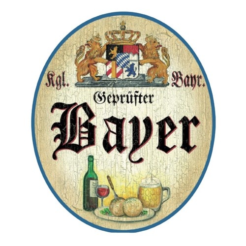 Königlich bayerisches Bayern Nostalgie Holzschild geprüfter Bayer