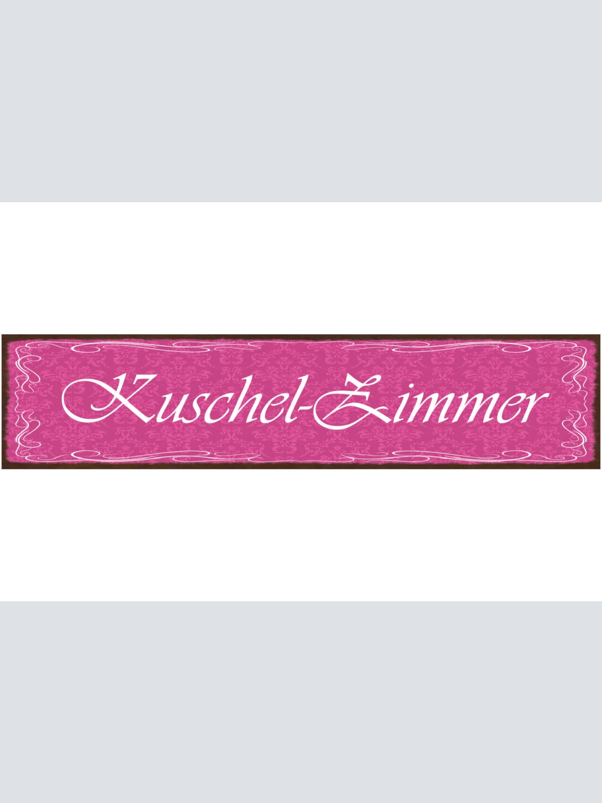 Schild Kuschel Zimmer Liebe Romantik Paar Wohnung Raum 46 x 10 Blech od. Holz