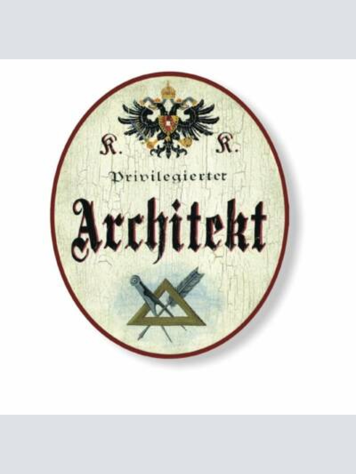 Kuk nostalgie holzschild privilegierter architekt