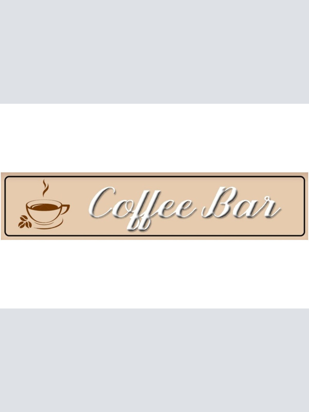Schild Coffee Bar Café Kaffee Haus Trinken Tasse Kuchen 46 x 10 Blech od. Holz