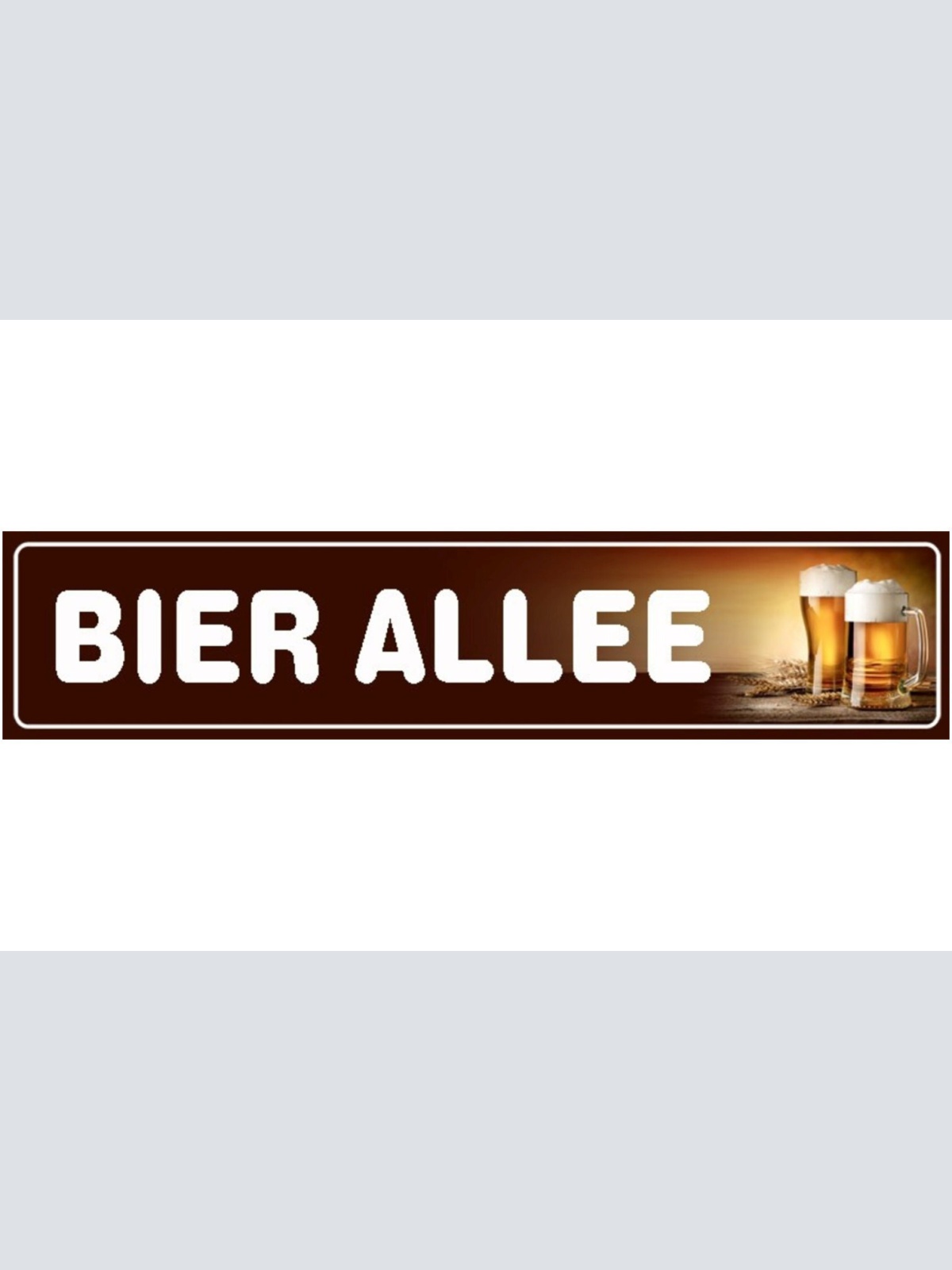 Schild Bier Allee Alkohol Glas Lokal Wirt Bar Straße 46 x 10 Blech od. Holz