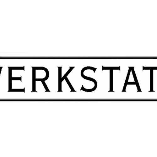 Schild Werkstatt Werkzeug Heimwerker Bastler Techniker 46 x 10 Blech od. Holz