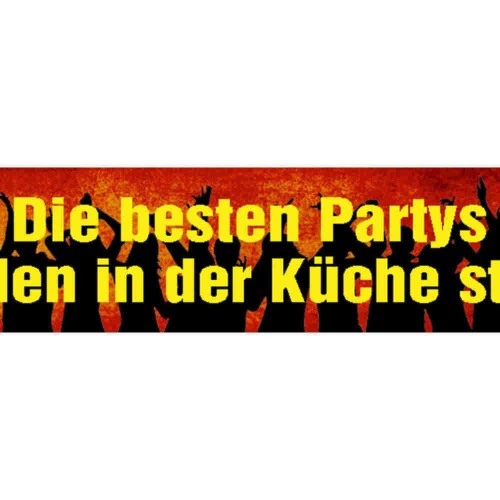 Schild Beste Party Küche Kochen Feier Essen Koch Wohnung 46 x 10 Blech od. Holz