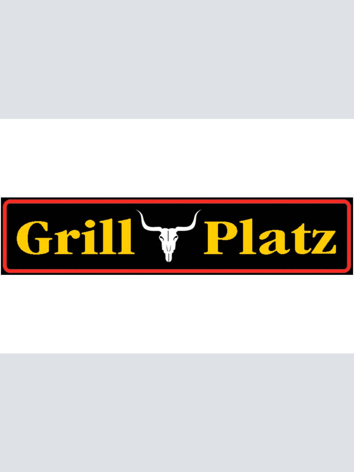 Schild Grill Platz Grillen Griller BBQ Fleisch Garten 46 x 10 Blech od. Holz