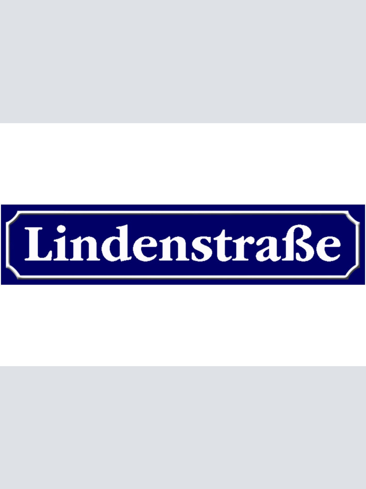 Schild Lindenstraße TV Serie Soap Ort Straße Platz 46 x 10 Blech od. Holz