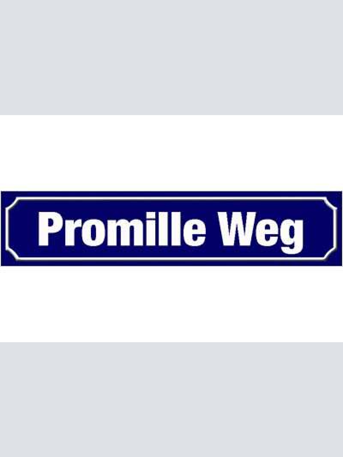 Schild promille weg alkohol bier lokal ort straße platz 46 x 10 blech od. holz