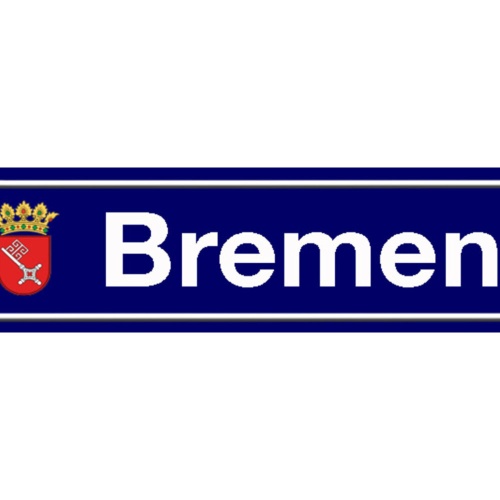 Schild Bremen Deutschland Bundesland Ort Straße Platz 46 x 10 Blech od. Holz