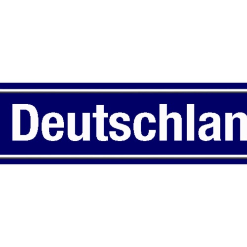 Schild Deutschland Germany Republik Ort Straße Platz 46 x 10 Blech od. Holz