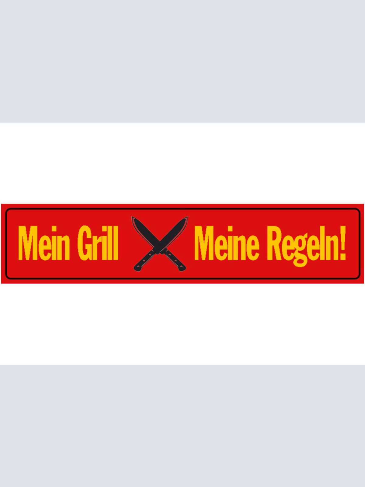 Schild Mein Grill Regeln Grillen BBQ Garten Fleisch Essen 46 x 10 Blech od.Holz