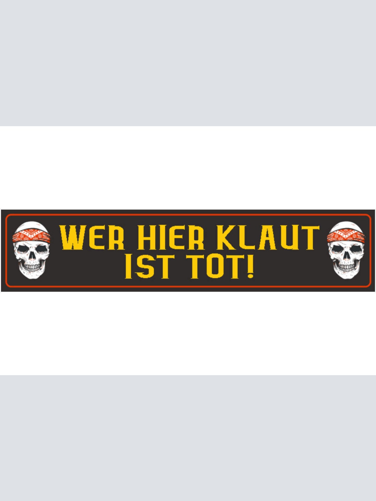 Schild Wer hier Klaut Tot Diebstahl Stehlen Geschäft Laden 46 x 10 Blech od.Holz