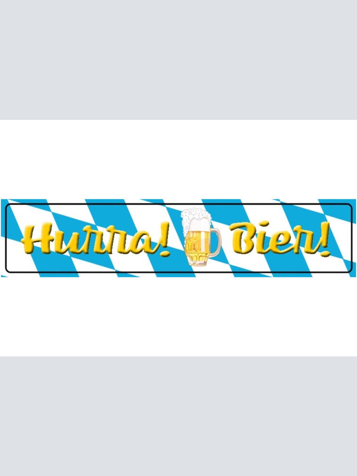 Schild Hurra Bier Alkohol Wirt Lokal Bar Freude Glas 46 x 10 Blech od. Holz