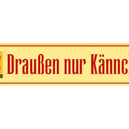 Schild Draußen nur Kännchen Kanne Tee Kaffee Kochen Café 46 x 10 Blech od. Holz