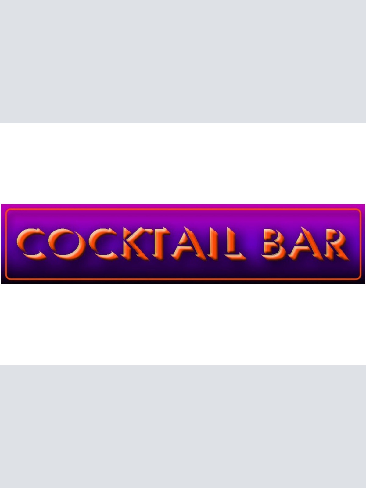 Schild Cocktail Bar Alkohol Drinks Glas Getränk Wirt Lokal 46 x 10 Blech od.Holz