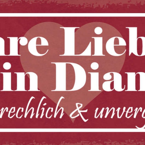 Schild Wahre Liebe Ist Wie Ein Diamant Unzerbrechlich & Unvergänglich 27x10
