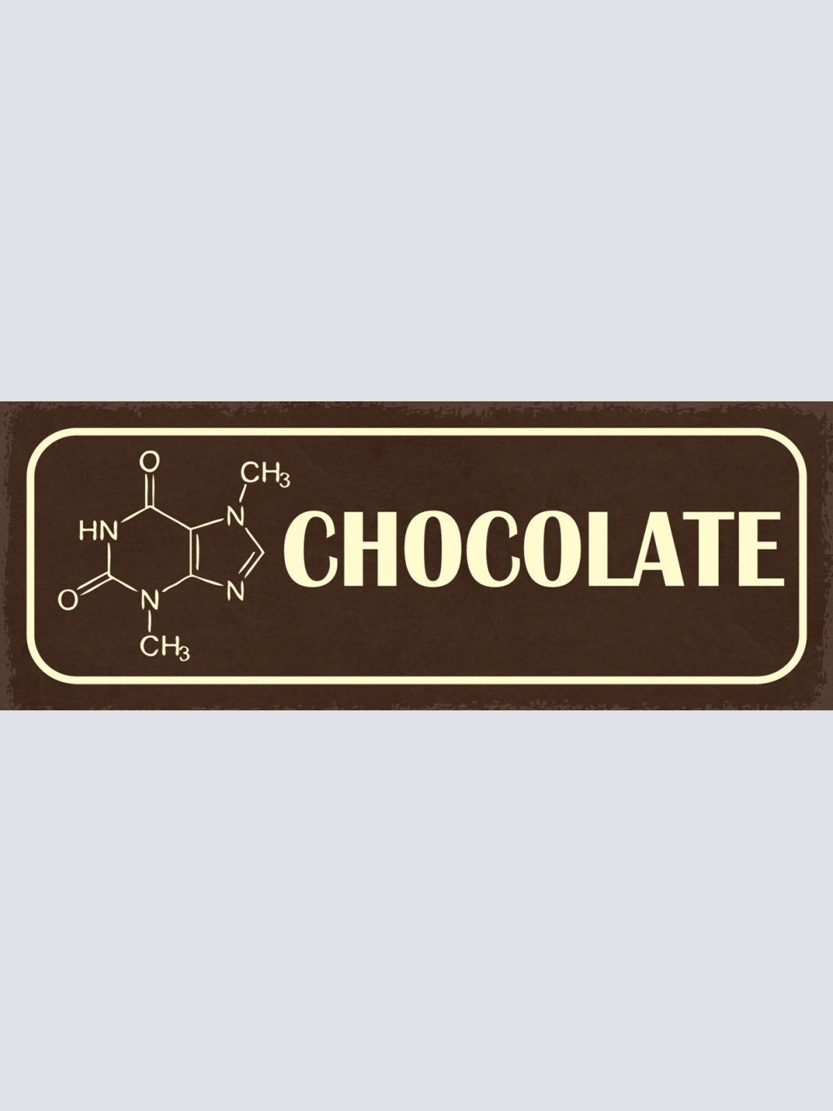 Schild Chocolate Schokolade Struktur Süßigkeit Naschen 27x10 Blech od.Holz