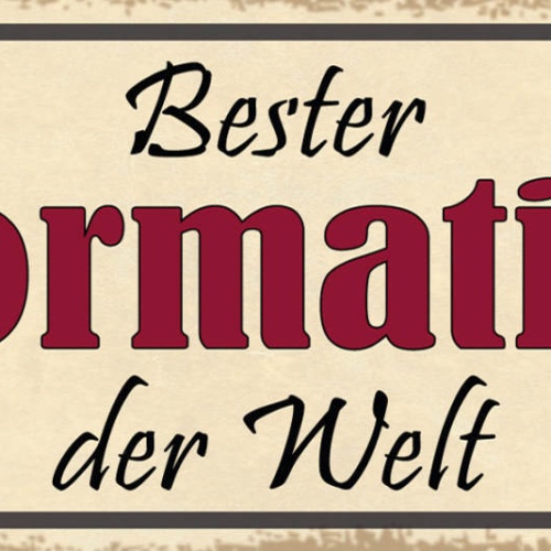 Schild Bester Informatiker Der Welt IT Computer Programme 27x10 Blech od.Holz