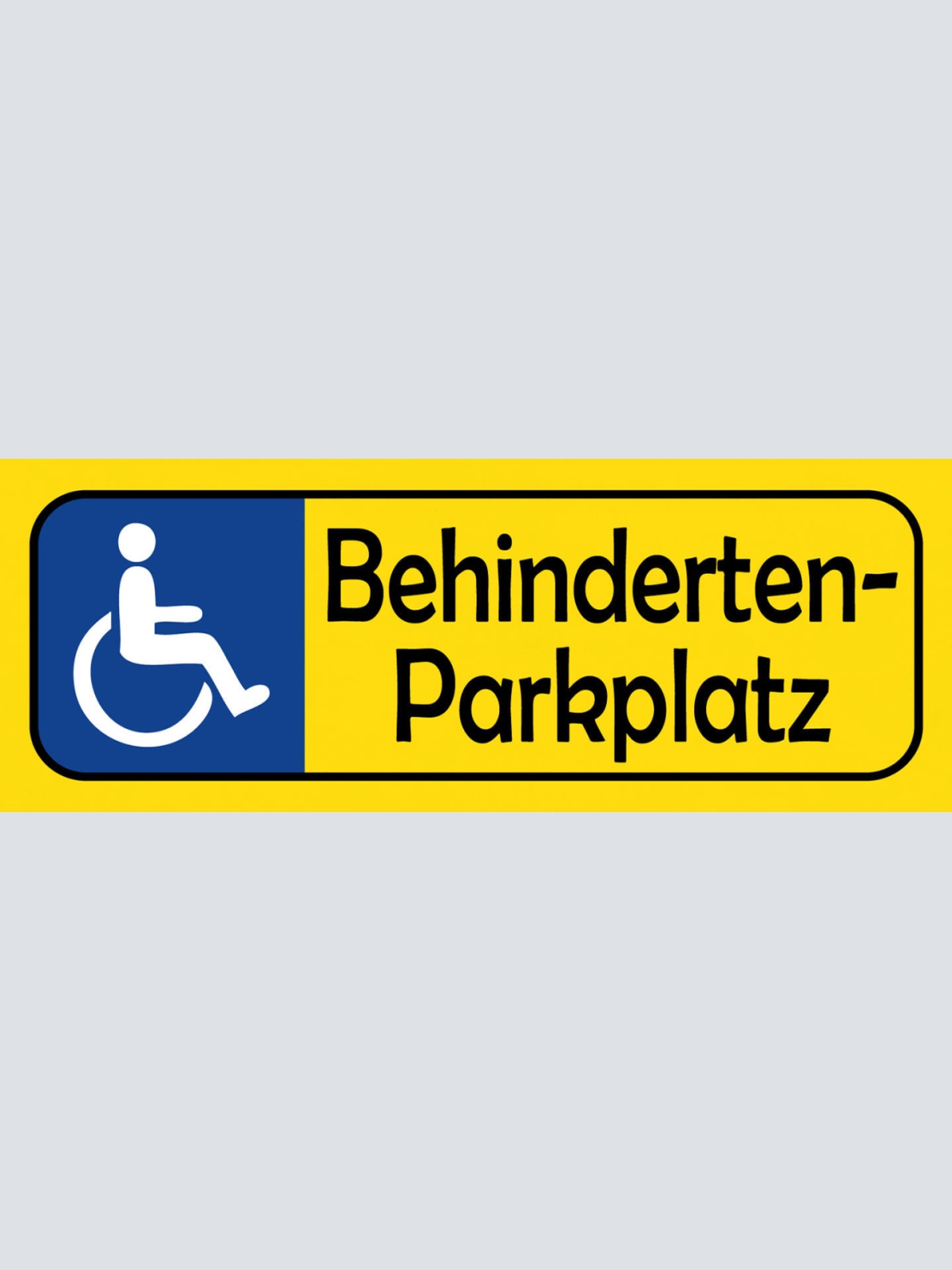 Schild Behinderten Parkplatz Parken Auto Rollstuhl 27x10 Blech od.Holz