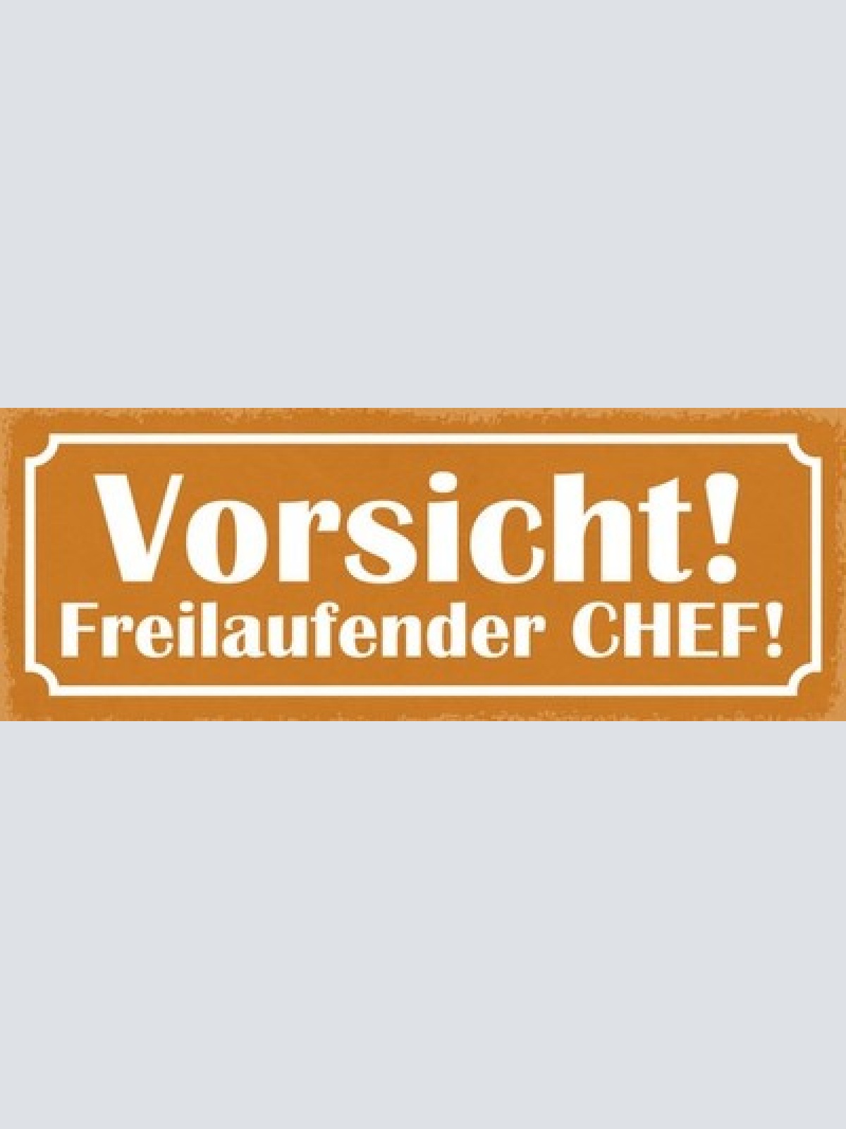 Schild Vorsicht Freilaufender Chef Arbeit Mitarbeiter Firma 27x10 Blech od.Holz