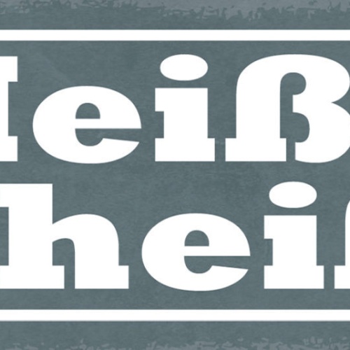 Schild Heiße Scheiße Neuester Trend Gerade Angesagt In Sein 27x10 Blech od.Holz