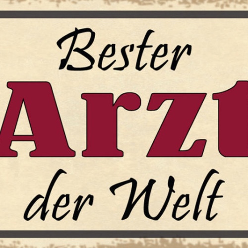 Schild Bester Arzt Der Welt Doktor Krankenhaus Hospital 27x10 Blech od.Holz