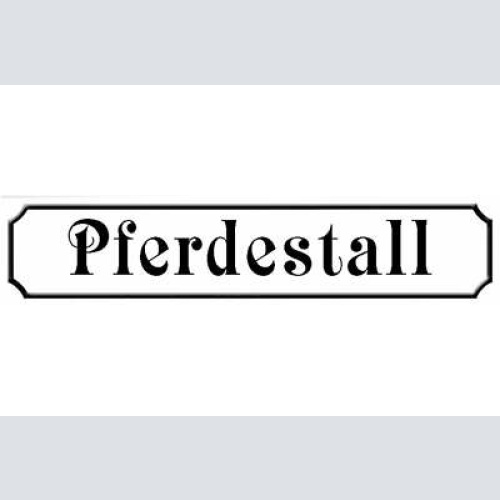 Schild pferde stall heu tier reiten pferd stallung boxen 46 x 10 blech od. holz