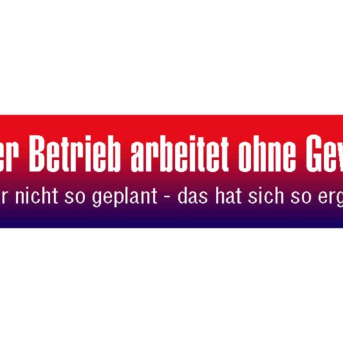 Schild Betrieb Ohne Gewinn Firma Arbeit Selbstständig  46 x 10 Blech od. Holz