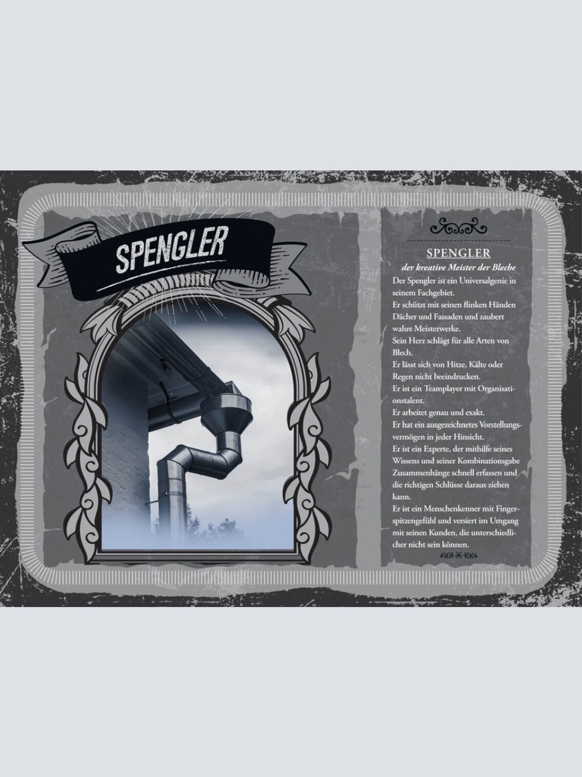 Schild Spengler Beruf Handwerker Dach Metall Blech 12x18 20x30 30x40 Blech/Holz