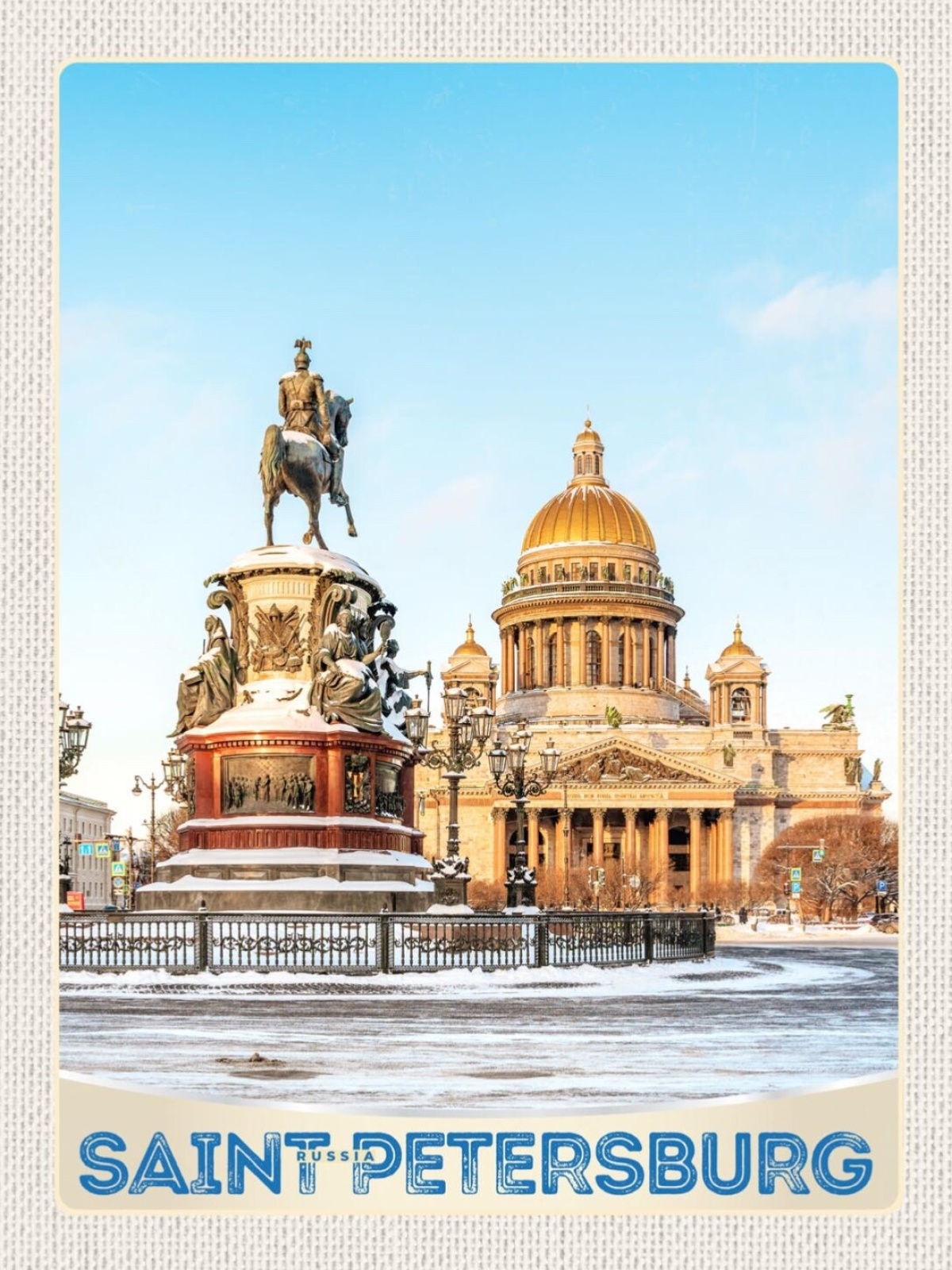 Schild Saint Petersburg Russia Monument Kathedrale 12x18 20x30 30x40 Blech/Holz