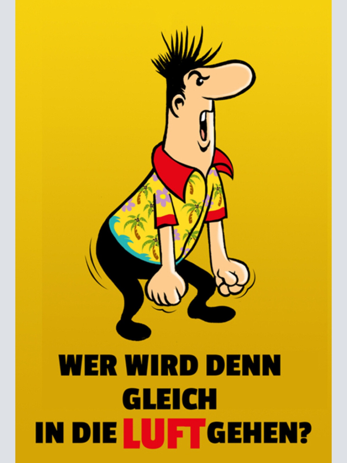 Schild Spruch Wer wird den gleich in die Luft gehe Wut Choleriker JW