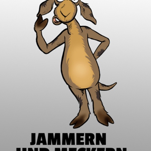 Schild Spruch Jammern und Meckern verboten Ziege JW