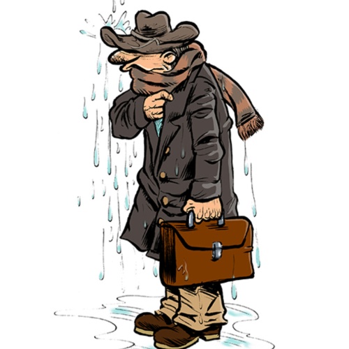 Schild Spruch Zu früh Zu kalt Zu Montag Arbeit JW